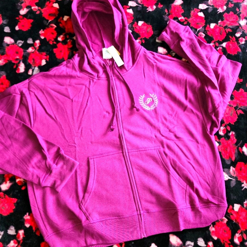 PINK VS Fleece Hoodie size Large NWT